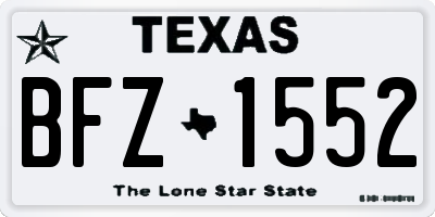 TX license plate BFZ1552