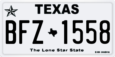 TX license plate BFZ1558