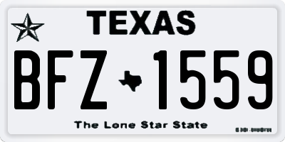 TX license plate BFZ1559