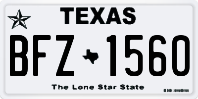 TX license plate BFZ1560