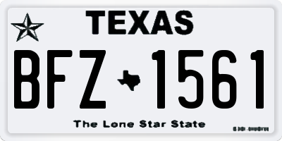 TX license plate BFZ1561