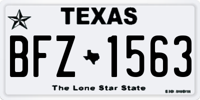 TX license plate BFZ1563
