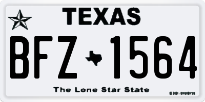 TX license plate BFZ1564