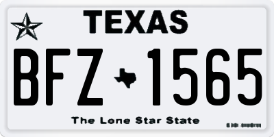 TX license plate BFZ1565