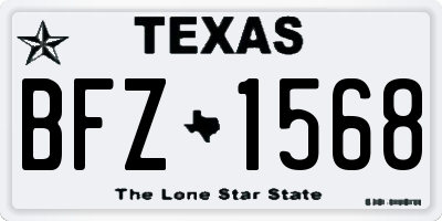 TX license plate BFZ1568