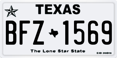 TX license plate BFZ1569