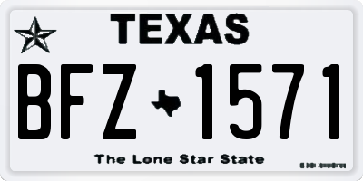 TX license plate BFZ1571