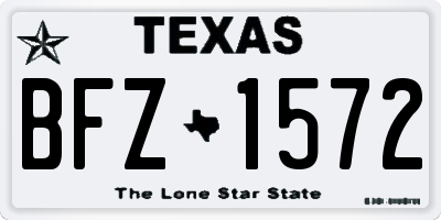 TX license plate BFZ1572