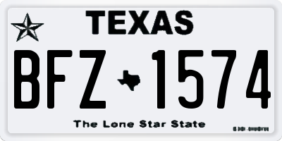 TX license plate BFZ1574