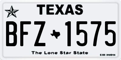 TX license plate BFZ1575