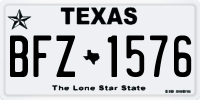 TX license plate BFZ1576