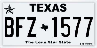 TX license plate BFZ1577
