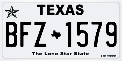 TX license plate BFZ1579
