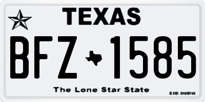 TX license plate BFZ1585