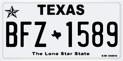 TX license plate BFZ1589