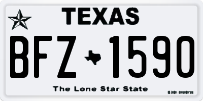TX license plate BFZ1590