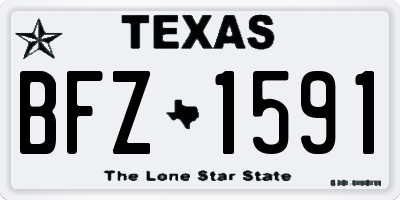 TX license plate BFZ1591