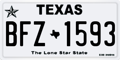 TX license plate BFZ1593