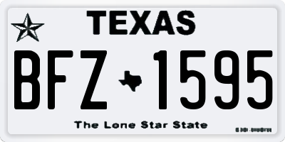TX license plate BFZ1595