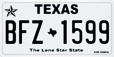 TX license plate BFZ1599