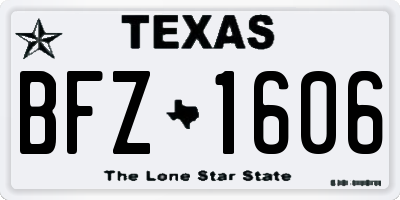 TX license plate BFZ1606