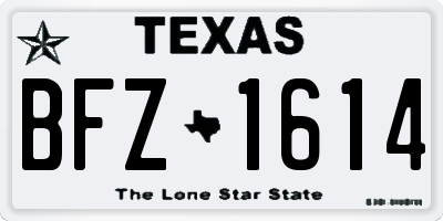 TX license plate BFZ1614
