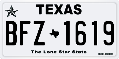 TX license plate BFZ1619
