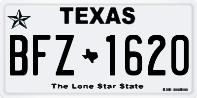 TX license plate BFZ1620