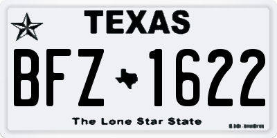 TX license plate BFZ1622