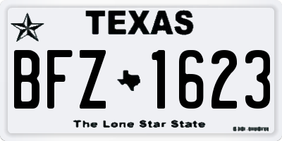 TX license plate BFZ1623