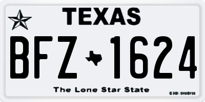 TX license plate BFZ1624