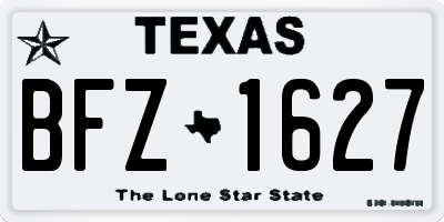 TX license plate BFZ1627