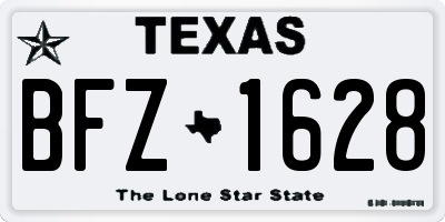TX license plate BFZ1628