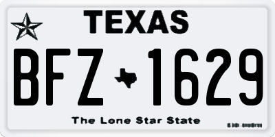 TX license plate BFZ1629