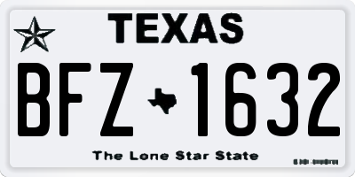 TX license plate BFZ1632