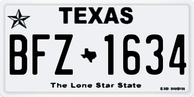TX license plate BFZ1634