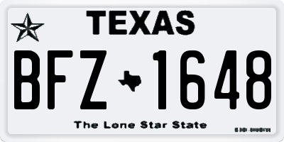TX license plate BFZ1648