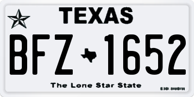 TX license plate BFZ1652