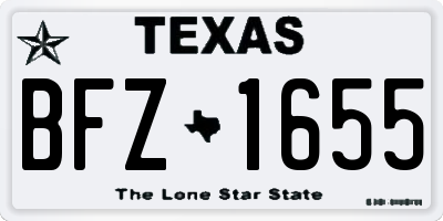 TX license plate BFZ1655