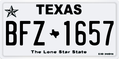 TX license plate BFZ1657