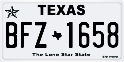 TX license plate BFZ1658