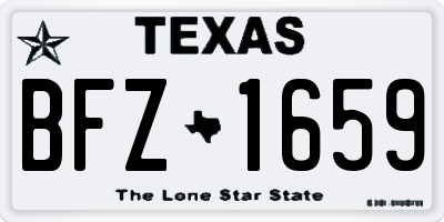 TX license plate BFZ1659