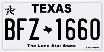 TX license plate BFZ1660