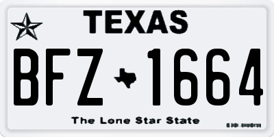 TX license plate BFZ1664