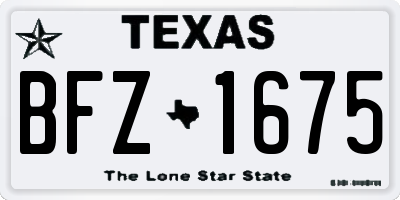 TX license plate BFZ1675