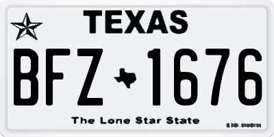 TX license plate BFZ1676