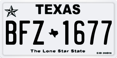 TX license plate BFZ1677