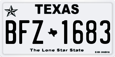 TX license plate BFZ1683