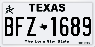 TX license plate BFZ1689