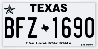 TX license plate BFZ1690